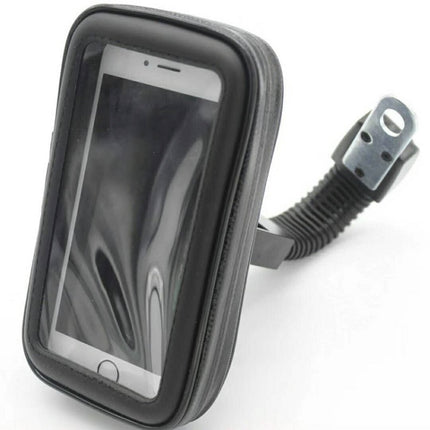 Outdoor Riding Motorcycle Bicycle Waterproof Mobile Phone Bracket,Style: Motorcycle 5.5 inch Black-garmade.com