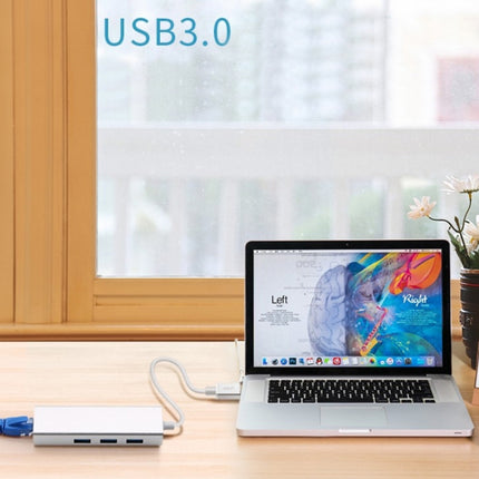 YH-U1009 3 x USB 3.0 + RJ45 to USB 3.0 External Drive-Free HUB for Laptops, Random Color Delivery-garmade.com