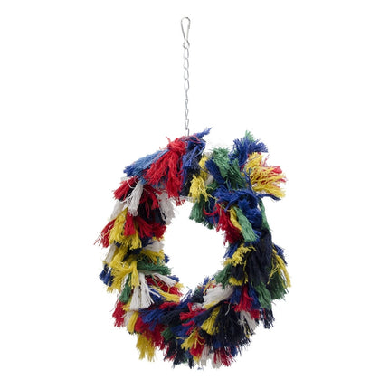 Bird Chew Toy Parrot Swing Cotton Rope Ring Swing Cotton Ring, Specification: 200g-garmade.com