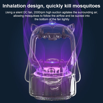 Small Monster Mosquito Lamp USB Photocatalyst Home Bedroom Physics Mosquito Repellent(Pink)-garmade.com