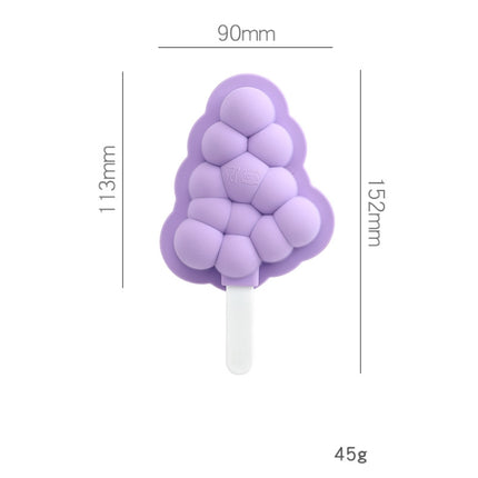 3 PCS Household Silicone Popsicle Ice Cream Mold With Lid, Specification: Grape-garmade.com