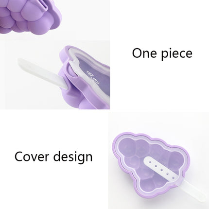 3 PCS Household Silicone Popsicle Ice Cream Mold With Lid, Specification: Grape-garmade.com