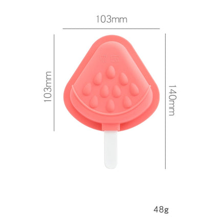 3 PCS Household Silicone Popsicle Ice Cream Mold With Lid, Specification: Strawberry-garmade.com