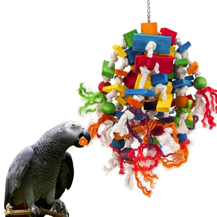 Medium Large Parrot Toy Bird Toy Cotton Rope Sword Hemp Rope Bite Toys-garmade.com