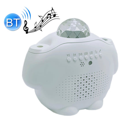 SC515-03 Remote Control Bluetooth Music Starlight Water Pattern Projection Bedroom Night Light USB Sound Control Full Star Laser Stage Lamp(White )-garmade.com