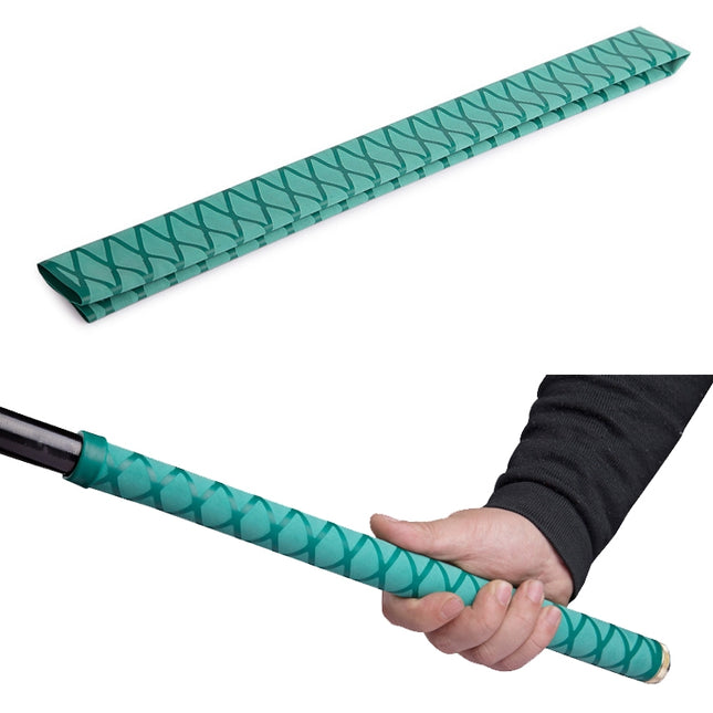 2 PCS 1m Fish Rod Heat Shrinkable Hand Handling Insulation Non-Slip Waterproof Sleeve, Specification: Diameter 30mm(Green )-garmade.com