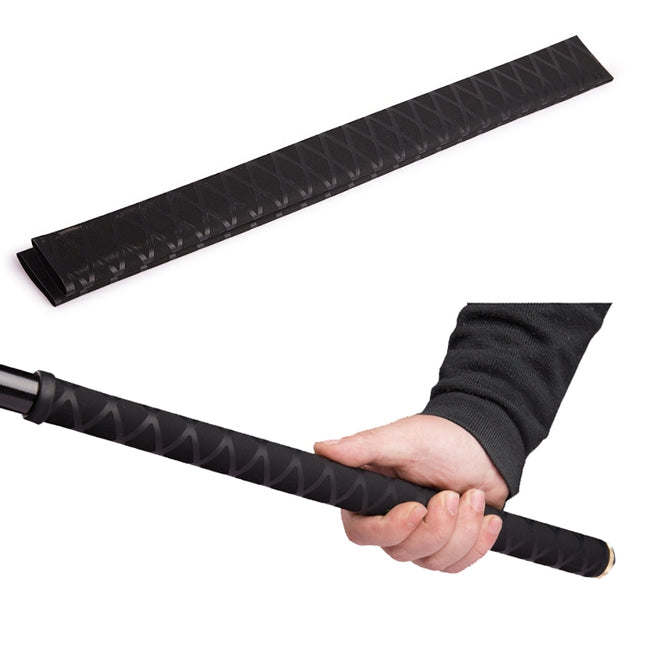 2 PCS 1m Fish Rod Heat Shrinkable Hand Handling Insulation Non-Slip Waterproof Sleeve, Specification: Diameter 35mm(Black)-garmade.com