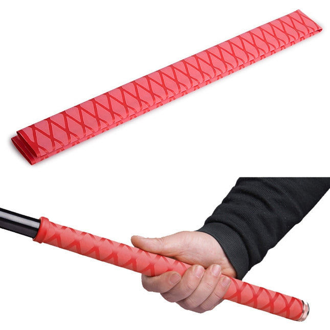 2 PCS 1m Fish Rod Heat Shrinkable Hand Handling Insulation Non-Slip Waterproof Sleeve, Specification: Diameter 35mm(Red)-garmade.com