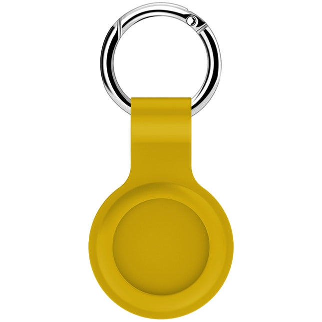 2 PCS Shockproof Anti-scratch Silicone Protective Case with Hook for Airtag(Lemon Yellow)-garmade.com