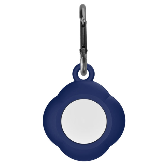 3 PCS Tracker Anti-Lost Silicone Protective Cover with Carabiner for AirtTag(Deep Blue)-garmade.com