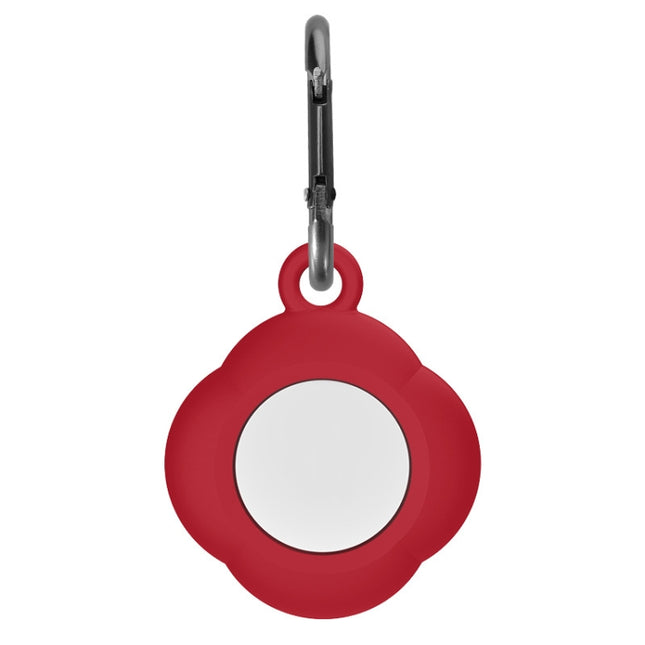 3 PCS Tracker Anti-Lost Silicone Protective Cover with Carabiner for AirtTag(Red Wine)-garmade.com