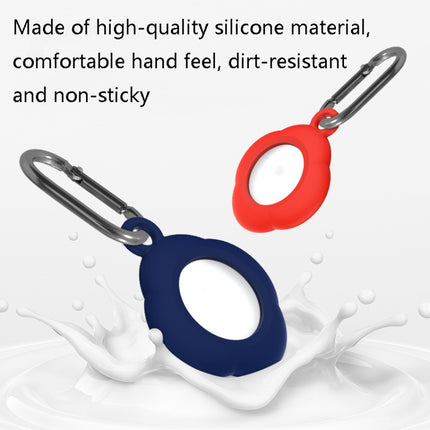3 PCS Tracker Anti-Lost Silicone Protective Cover with Carabiner for AirtTag(Red)-garmade.com