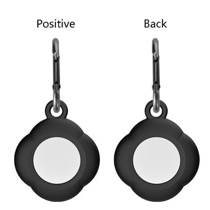 3 PCS Tracker Anti-Lost Silicone Protective Cover with Carabiner for AirtTag(Black)-garmade.com