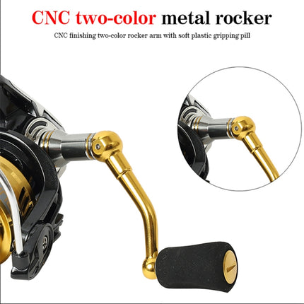 DEUKIO Metal Spinning Wheel Shallow Line Cup Design CNC Rocker Fishing Reel Sea Rod Reel Fishing Reel, Specification: DW2000-garmade.com