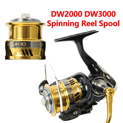 DEUKIO Metal Spinning Wheel Shallow Line Cup Design CNC Rocker Fishing Reel Sea Rod Reel Fishing Reel, Specification: DW3000 Separate Line Cup-garmade.com
