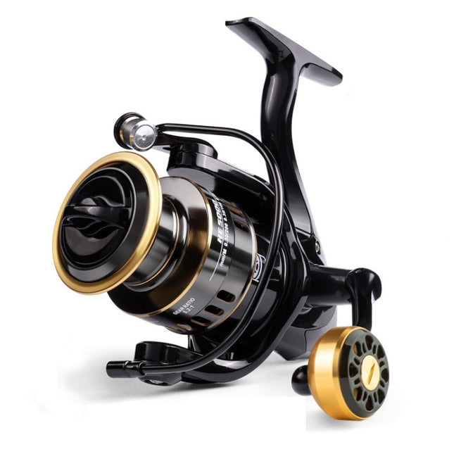 All Metal Rocker Arm Smooth Fishing Reel Spinning Reel, Spec: HE-5000 (Metal Grip)-garmade.com