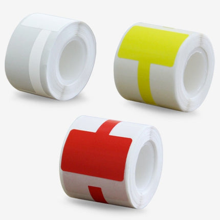 QR-285A Printer Thermal Sticker Paper Cable Label Paper 100 Sheet F Type 25 x 38 + 40 (White)-garmade.com