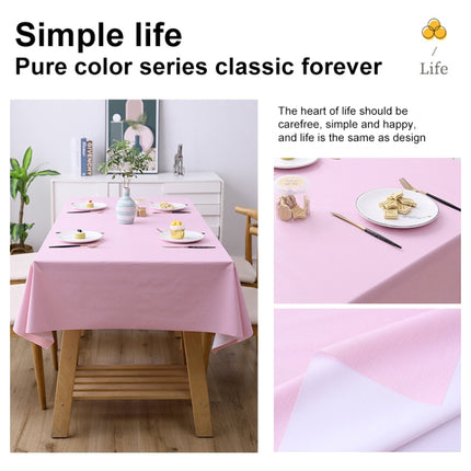 140x140cm Solid Color PVC Waterproof Oil-Proof And Scald-Proof Disposable Tablecloth(Orange)-garmade.com