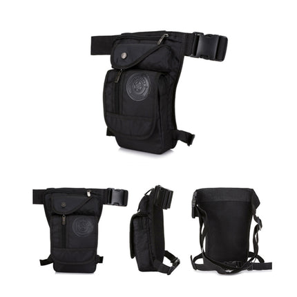 HaoShuai 325 Multi-Function Nylon Leg Bag Mountaineering Outdoor Travel Sports Convenient Waist Bag(Blue)-garmade.com