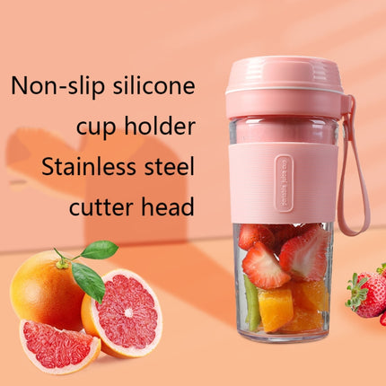 FS1300 Mini Juicer Home Portable Cooking Machine Student Juice Cup Juicer, Colour: Cherry Blossom Double Blade-garmade.com