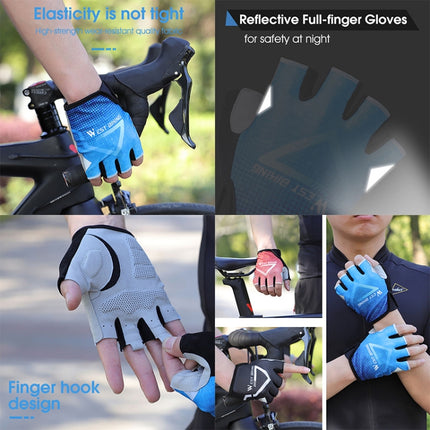 WEST BIKING YP0211215 Riding Gloves Summer Half Finger Breathable Outdoor Cycling Gloves, Size: L(Black)-garmade.com