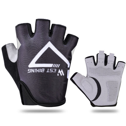 WEST BIKING YP0211215 Riding Gloves Summer Half Finger Breathable Outdoor Cycling Gloves, Size: XL(Black)-garmade.com