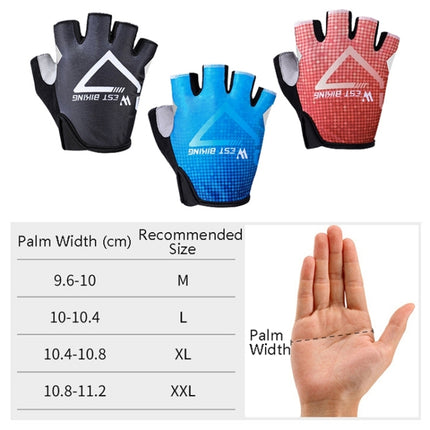 WEST BIKING YP0211215 Riding Gloves Summer Half Finger Breathable Outdoor Cycling Gloves, Size: XXL(Black)-garmade.com