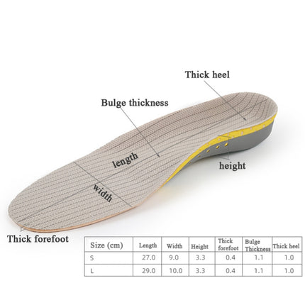XD-640 Arch Sports Insoles Men and Women Shock Absorption Sweat Insoles Basketball Running Orthopedic Insoles, Size: L(41-45)-garmade.com