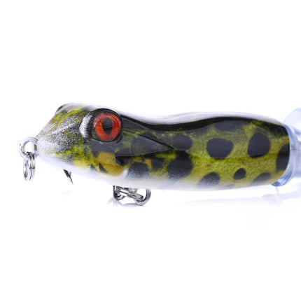 HENGJIA PE021 9.5cm/11g Frog Water Tartr Wood Bait Road Sub-Propeller Fish Bait(5)-garmade.com