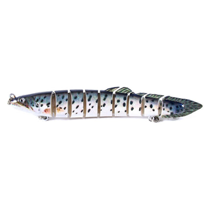 HENGJIA Multi-Segment Fish Bait Fake Fish Bait Luya Loach Bait(1 14cm 21.4g)-garmade.com