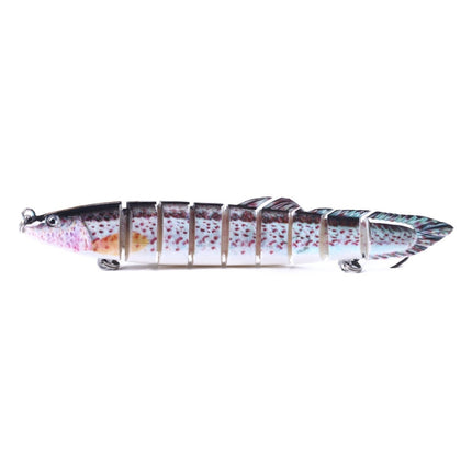 HENGJIA Multi-Segment Fish Bait Fake Fish Bait Luya Loach Bait(11 14cm 21.4g)-garmade.com