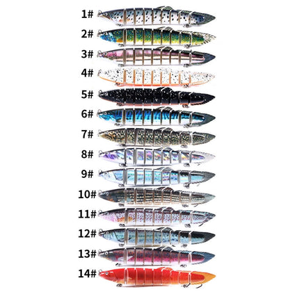 HENGJIA Multi-Segment Fish Bait Fake Fish Bait Luya Loach Bait(10 10cm 10g)-garmade.com