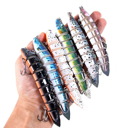 HENGJIA Multi-Segment Fish Bait Fake Fish Bait Luya Loach Bait(1 14cm 21.4g)-garmade.com