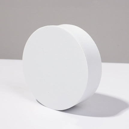 8 PCS Geometric Cube Photo Props Decorative Ornaments Photography Platform, Colour: Large White Cylindrical-garmade.com