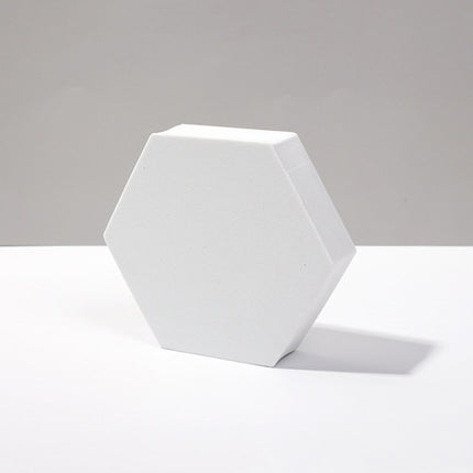 8 PCS Geometric Cube Photo Props Decorative Ornaments Photography Platform, Colour: Small White Hexagon-garmade.com