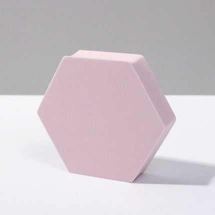 8 PCS Geometric Cube Photo Props Decorative Ornaments Photography Platform, Colour: Large Light Pink Hexagon-garmade.com