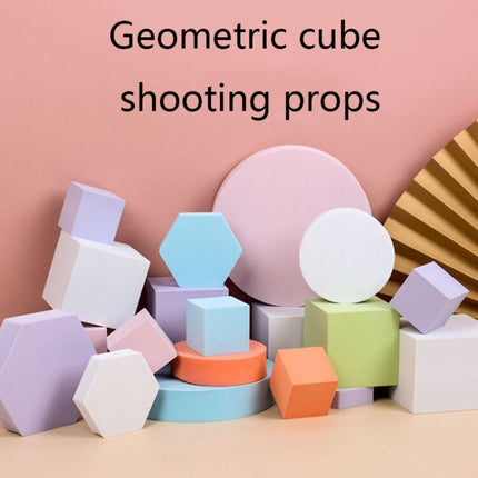 8 PCS Geometric Cube Photo Props Decorative Ornaments Photography Platform, Colour: Large Purple Square-garmade.com