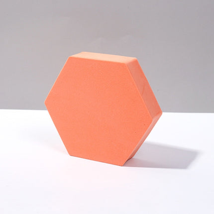 8 PCS Geometric Cube Photo Props Decorative Ornaments Photography Platform, Colour: Small Orange Hexagon-garmade.com