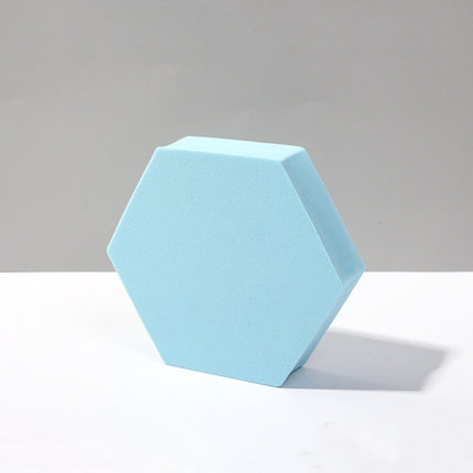 8 PCS Geometric Cube Photo Props Decorative Ornaments Photography Platform, Colour: Small Light Blue Hexagon-garmade.com
