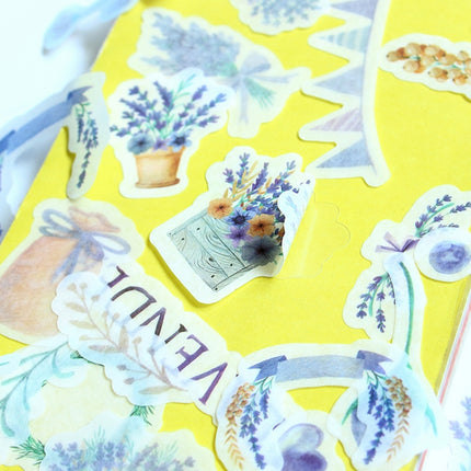 TH001-22 6 Sets Japanese Paper Decoration Hand Account DIY Sticker(Blue Empress Whale)-garmade.com