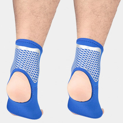 A Pair Sports Ankle Support Compression Ankle Socks Outdoor Basketball Football Mountaineering Protective Gear, Size: M(Colorful Blue)-garmade.com
