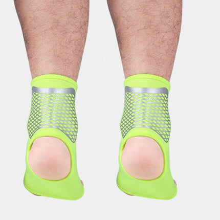 A Pair Sports Ankle Support Compression Ankle Socks Outdoor Basketball Football Mountaineering Protective Gear, Size: L(Fluorescent Green)-garmade.com