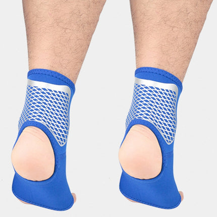 A Pair Sports Ankle Support Compression Ankle Socks Outdoor Basketball Football Mountaineering Protective Gear, Size: L(Colorful Blue)-garmade.com