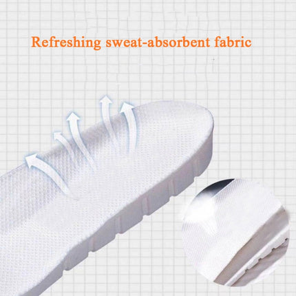 6 Pairs 085 Sports Insoles Men And Women Breathable Sweat-Absorbent Deodorant Silicone Thickened Shock-Absorbing Insole, Size: 40(White Bottom Black Surface)-garmade.com