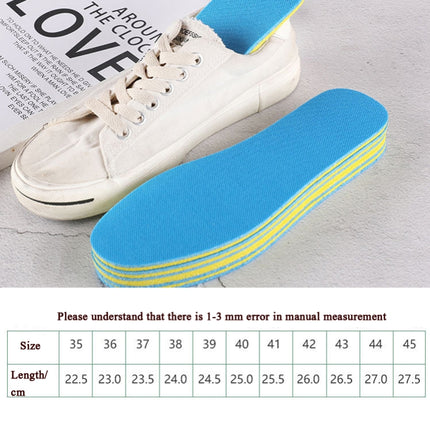 20 Pairs Double Layer Sports Insoles Deodorant Shock Absorption Soft Bottom Comfortable Basketball Running Insoles, Size: 36-garmade.com