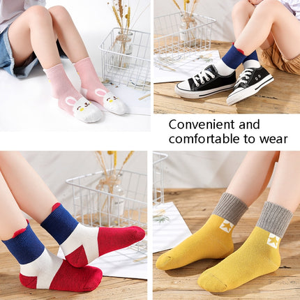 10 Pairs Spring And Summer Children Socks Combed Cotton Tube Socks S(Sun Cloud)-garmade.com