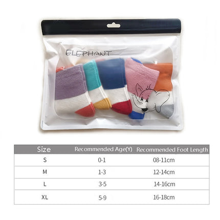 10 Pairs Spring And Summer Children Socks Combed Cotton Tube Socks S(Wide Stripes Ear)-garmade.com