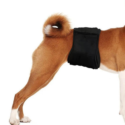 Male Dog Special Courtesy Belt Pet Physiological Pants, Size: S(Black)-garmade.com
