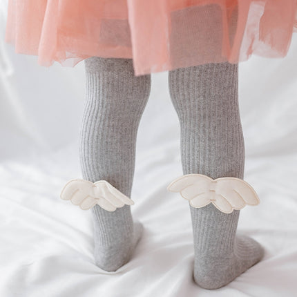 Spring And Autumn Children Tights Baby Knitting Pantyhose Size: S 0-1 Years Old(Light Gray)-garmade.com