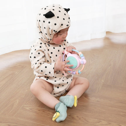 3 Pairs Baby Socks Cartoon Doll Anti-Slip Anti-Out Cotton Baby Floor Socks, Toyan Socks: S 0-1 Years Old(Turmeric Lion)-garmade.com